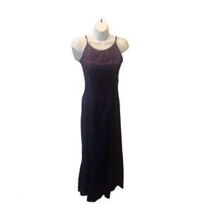 VTG Jessica McClintock Gunne Sax Dress Sz. 3/4 Purple Mermaid Hem Dark Romantic